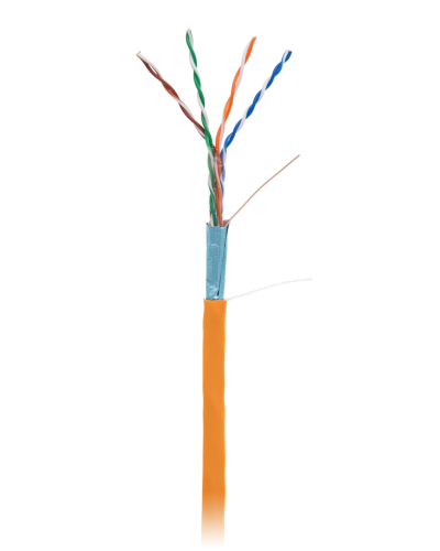 F/UTP 4pair, Cat5e, In, LSZH (EC-UF004-5E-LSZH-OR). Кабель «витая пара» (LAN) для структурированных систем связи. NETLAN в Красноярске