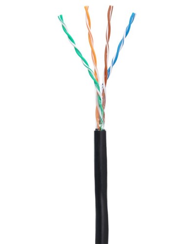U/UTP 4pair, Cat5e, Out, PE (EC-UU004-5E-PE-BK-1). Кабель «витая пара» (LAN) для структурированных систем связи. NETLAN в Красноярске