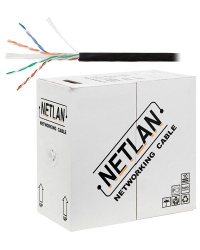 U/UTP 4pair, Cat6, Solid, Out, PE (EC-UU004-6-PE-BK). Кабель «витая пара» (LAN) для структурированных систем связи. NETLAN в Красноярске