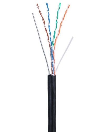 U/UTP 4pair, Cat5e, Out, Sw, PE (EC-UU004-5E-PE-SW-BK). Кабель «витая пара» (LAN) для структурированных систем связи. NETLAN в Красноярске