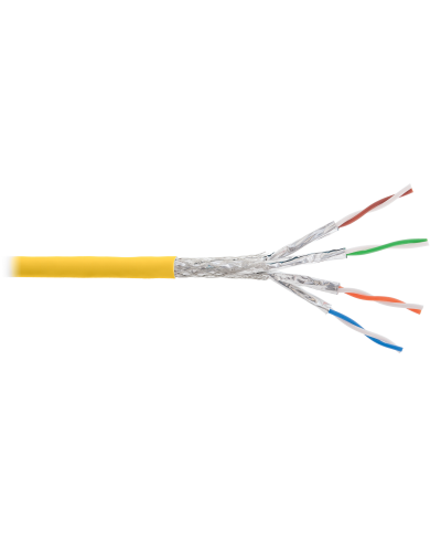 S/FTP, 4pair, Cat7a, Solid, In, LSZH (NKL 4375C-YL). Кабель «витая пара» (LAN) для структурированных систем связи. NIKOLAN в Красноярске