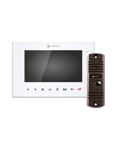 VMH-7.1 (w)+ DSH-E1080 (медь). Комплект видеодомофона. Optimus в Красноярске