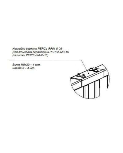 PERCo-RF01 0-05. Накладка верхняя. PERCo в Красноярске