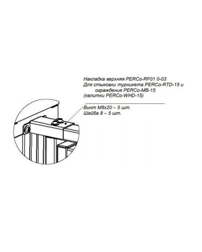 PERCo-RF01 0-03. Накладка верхняя. PERCo в Красноярске