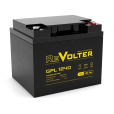 Revolter GPL 1240. Аккумулятор автомобильный герметичный свинцово-кислотный. Revolter