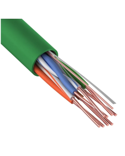 U/UTP, CAT 5e, нг(А)-LSLTx, 4х2х0,52мм, 24AWG, INDOOR, SOLID, зеленый, 305м REXANT (01-0061). Кабель «витая пара» (LAN) для структурированных систем связи. Rexant в Красноярске