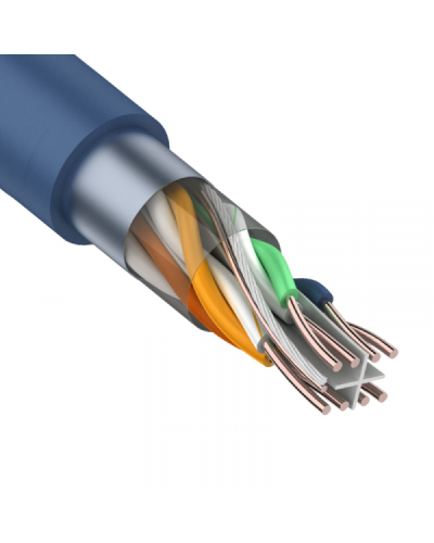 F/UTP, CAT 6, PVC, 4PR, 23AWG, INDOOR, SOLID, синий, 305 м, REXANT (01-0147). Кабель «витая пара» (LAN) для структурированных систем связи. Rexant в Красноярске