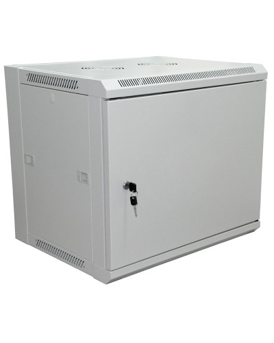 Шкаф телекоммуникационный 19 настенный 6U 600×450×370 мм (ШxГxВ) - передняя дверь металл, боковые стенки съемные (разобранный), RAL 7035 (04-2210). Шкаф телекоммуникационный 19 настенный 6U. Rexant в Красноярске