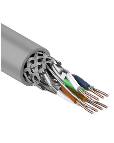 S/FTP, CAT 7, PVC, 4PR, 23AWG, INDOOR, SOLID, серый, 305 м, REXANT (01-0542). Кабель «витая пара» (LAN) для структурированных систем связи. Rexant в Красноярске