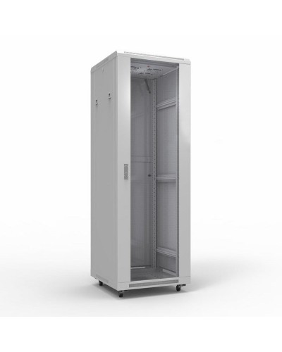 Шкаф телекоммуникационный 19 напольный 42U 600х800 мм, передняя дверь стекло, задняя дверь металл, RAL 7035 (состоит из 3 частей) (04-2306). Шкаф телекоммуникационный 19 напольный 42U. Rexant в Красноярске