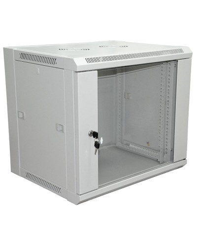 Шкаф телекоммуникационный 19 настенный 6U 600×450×370 мм (ШxГxВ) - передняя дверь стекло, боковые стенки съемные (разобранный), RAL 7035 (04-2200). Шкаф телекоммуникационный 19 настенный 6U. Rexant в Красноярске