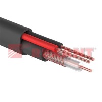 КВК-П-2 +2x0,75 мм² (Cu/Cu) черный REXANT (01-4105). Кабель комбинированный для систем видеонаблюдения. Rexant