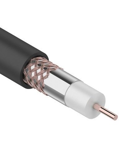 RG-6U+Cu, 75 Ом, Cu/Al/Cu, 64%, 100м. OUTDOOR REXANT (01-2222). Кабель коаксиальный радиочастотный. Rexant в Красноярске