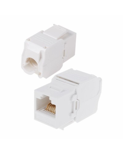 Модуль Keystone Jack RJ-45(8P8C) UTP, CAT 6, тип 180 градусов, самозажимной, белый REXANT (05-1052): Модуль Keystone Jack в Красноярске