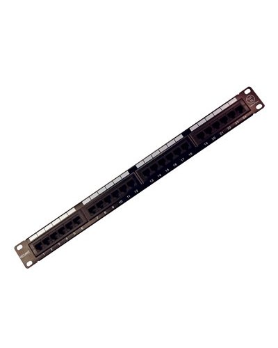 Коммутационная панель, 19", 1U, 24 порта RJ-45, категория 5e, UTP неэкранированная, черная Rexant (04-0021): Патч-панель 19" в Красноярске