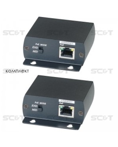 IP01P. Удлинитель Ethernet с PoE. SC&T в Красноярске