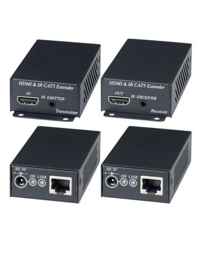 HE02EI. Комплект для передачи HDMI-сигнала с ИК-повторителем. SC&T в Красноярске