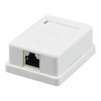 Розетка настенная RJ-45, 8P8C, Cat.5e, 1 порт FTP (10-0354). Компьютерная розетка. SUPRLAN