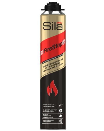 Пена огнестойкая Sila Pro B1 Firestop 65, 850 мл: Пена монтажная профессиональная в Красноярске