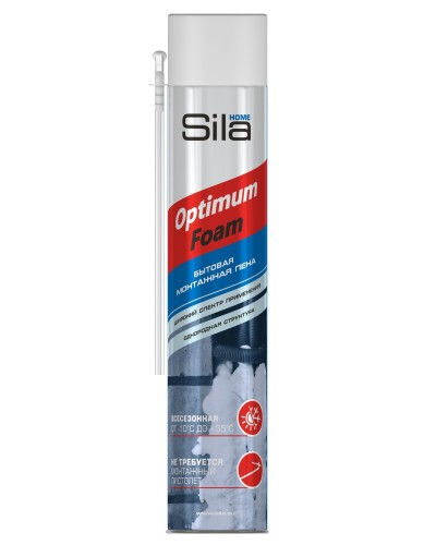 Пена монтажная SILA HOME OPTIMUM FOAM, всесезонная, 750 мл. Пена монтажная. Sila в Красноярске