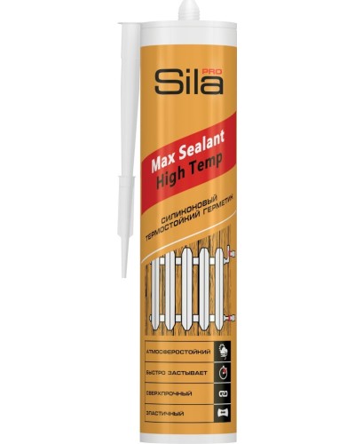 Герметик Sila PRO Max Sealant, High Temp, термостойкий, 280 мл. Герметик силиконовый термостойкий, красный. Sila в Красноярске