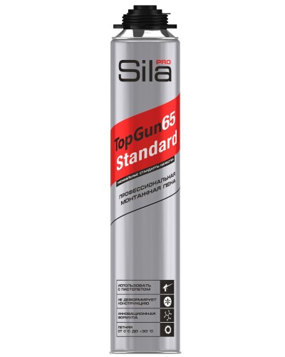 Пена монтажная Sila Pro TopGun 65 STANDARD, 850 мл. Пена монтажная профессиональная. Sila в Красноярске