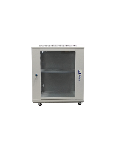 ST-NC12U600 (серый) С ПОЛКОЙ. Шкаф телекоммуникационный 19 настенный 12U. Space Technology в Красноярске