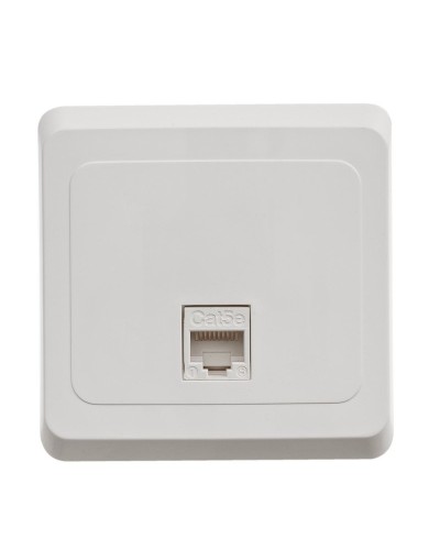 Этюд розетка RJ45, кат. 5Е, 1-местная, в сборе, скрытой установки, белый (KOMC-001B). Розетка компьютерная. Systeme Electric в Красноярске