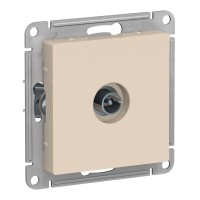 AtlasDesign розетка TV антенна коннектор, 1-местная, скрытой установки, механизм, бежевый (ATN000293). Розетка TV антенна. Systeme Electric