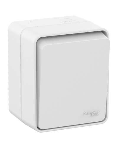 AtlasDesign PROFI54 выключатель 1-клавишный, открытой установки, белый (ATN540111). Выключатель. Systeme Electric в Красноярске