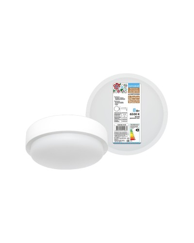 ДПП 3901 8Вт 6500К IP65 белый круг (SQ0366-0148). Светодиодный светильник LED. TDM ЕLECTRIC в Красноярске