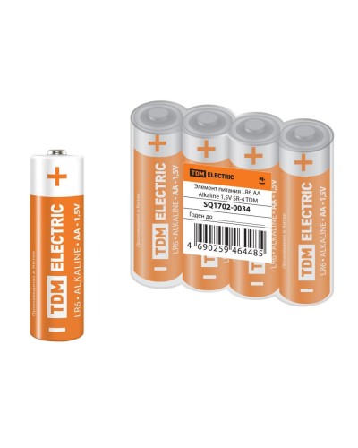 LR6 AA Alkaline 1,5V SR-4 TDM (SQ1702-0034). Элемент питания. TDM ЕLECTRIC в Красноярске