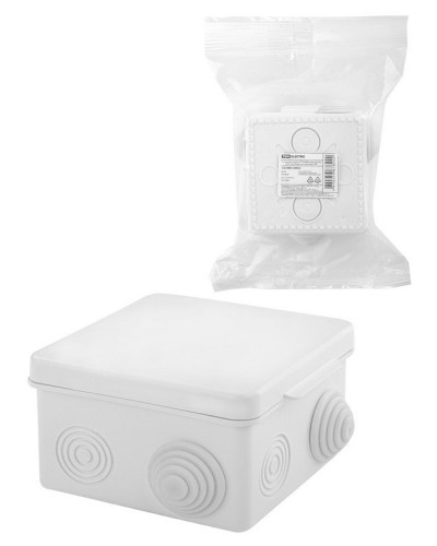 Коробка ОП 80х80х50мм, крышка, IP54, 7вх., белая (SQ1401-0922). Распаячная коробка. TDM ЕLECTRIC в Красноярске