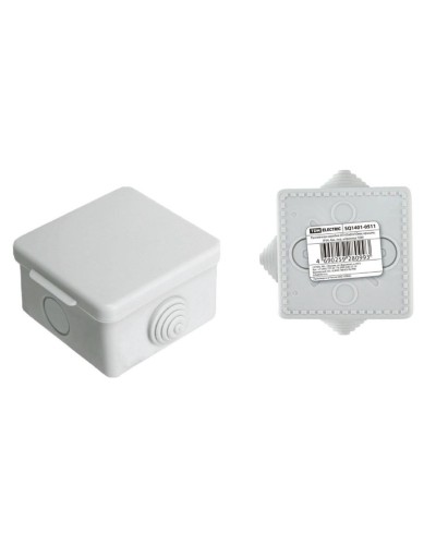 Коробка ОП 65х65х50мм, крышка, IP54, 4вх (SQ1401-0511). Распаячная коробка. TDM ЕLECTRIC в Красноярске
