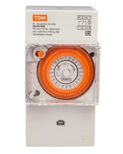 АР-30мин/24ч-16А-DIN (3 модуля) TDM (SQ1503-0006). Аналоговое суточное реле. TDM ЕLECTRIC в Красноярске