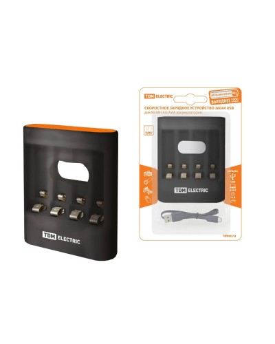 Зарядное устройство 36044 (3600mA 4слота АА/ААА 4 кан.USB) (SQ1702-0100). Зарядное устройство. TDM ЕLECTRIC в Красноярске