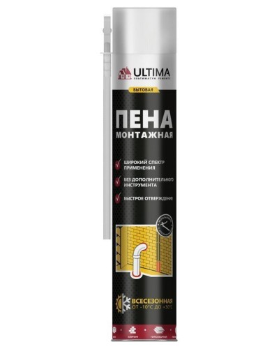 Пена монтажная бытовая ULTIMA, всесезонная, 700 мл: Пена монтажная в Красноярске