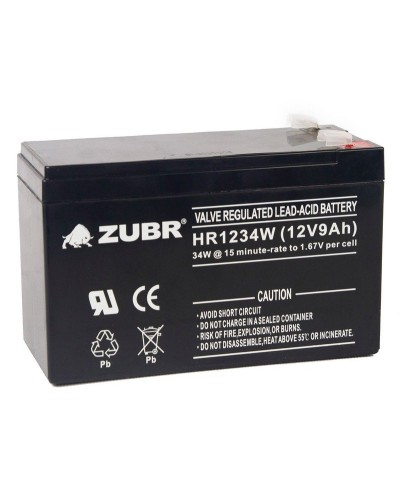 ZUBR HR 1234W (12V, 9Ah). Аккумулятор герметичный свинцово-кислотный. ZUBR в Красноярске