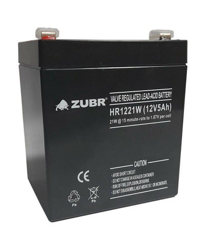 ZUBR HR 1221W (12V, 5Ah). Аккумулятор герметичный свинцово-кислотный. ZUBR в Красноярске