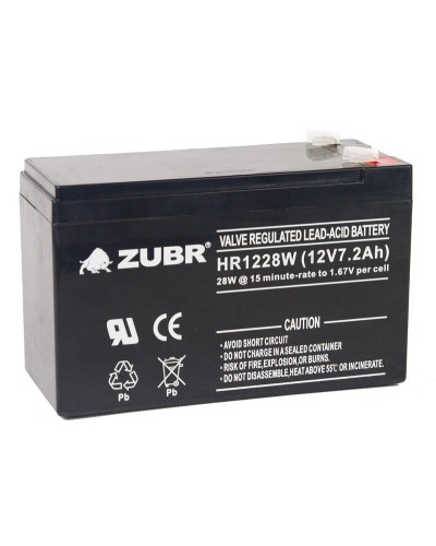 ZUBR HR 1228W (12V, 7,2Ah). Аккумулятор герметичный свинцово-кислотный. ZUBR в Красноярске