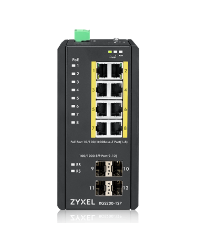 RGS200-12P-ZZ0101F. Промышленный L2 PoE+ коммутатор. ZYXEL в Красноярске