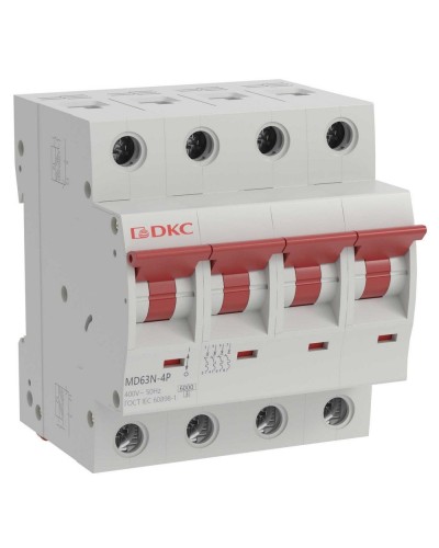 YON max MD63N 4P 6А 6кА C (MD63N-4PC6). Автоматический выключатель. ДКС в Красноярске
