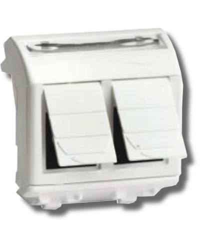 Розетка RJ-45 Brava 2 модуля белая (76656B): Розетка компьютерная с двумя разъёмами в Красноярске