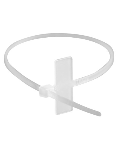 Хомут 2,5x100 белый (100шт) (252100SR-M): Хомут маркировочный, горизонтальная табличка под замком 24,5x7,8 в Красноярске