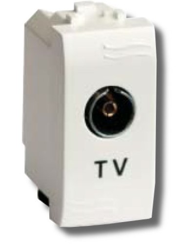 Розетка TV универсальная Brava 1 модуль белая (76721B): Розетка TV в Красноярске