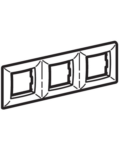 Рамка на 2+2+2 модуля (трехместная), слон. кость (75013O): Рамка трехместная, Brava в Красноярске