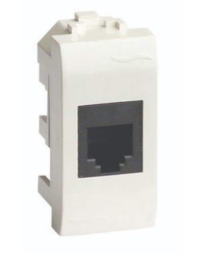 Розетка RJ-45 Brava 1 модуль слоновая кость (75457S): Розетка компьютерная с одним разъёмом в Красноярске