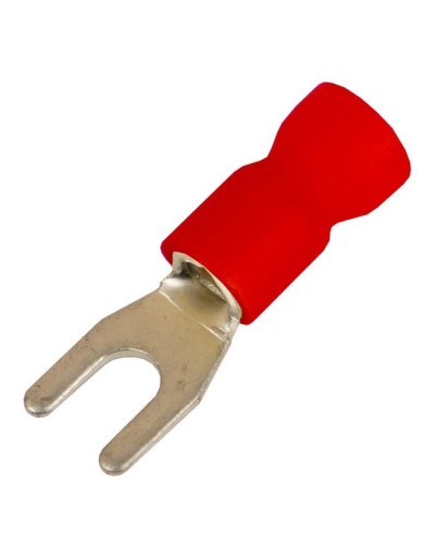 Наконечник вилочный НВИ 0,25-1,5 М4 (D4,3мм) (100 шт) (2A14P-EE-PVC). Наконечник вилочный с изолированным фланцем ПВХ. ДКС в Красноярске