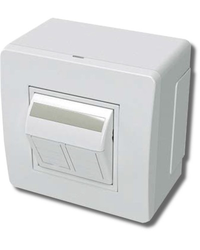 Коробка в сборе с 2 розетками RJ45, кат.5е, белая (10656): Коробка в сборе в Красноярске