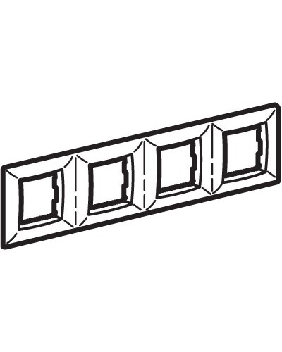Рамка на 2+2+2+2 модуля (четырехместная), белая (75014W): Рамка четырехместная, Brava в Красноярске